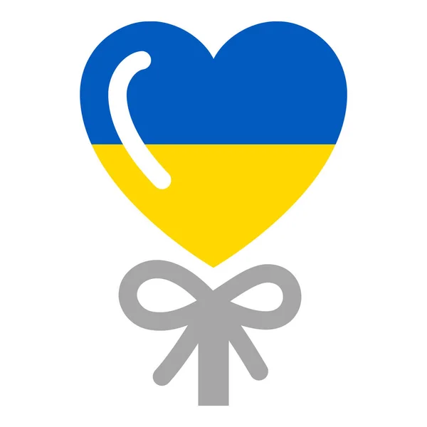 Vlag Van Oekraïne Ballon Vliegen — Stockvector