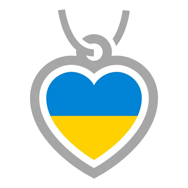 Vlag Van Oekraïne Van Hanger — Stockvector