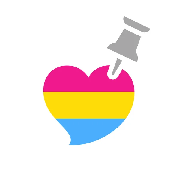 Sticker Pansexuality Flag Lgbt Pride — Stock Vector