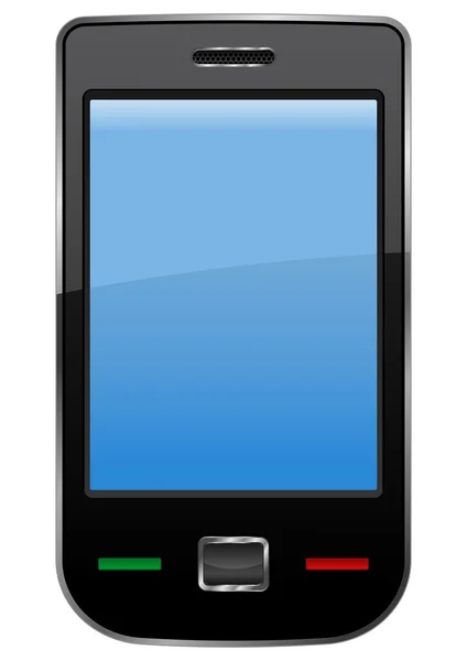 Zwarte mobiele telefoon — Stockvector