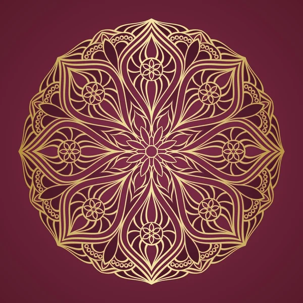 Encaje redondo ornamental — Vector de stock