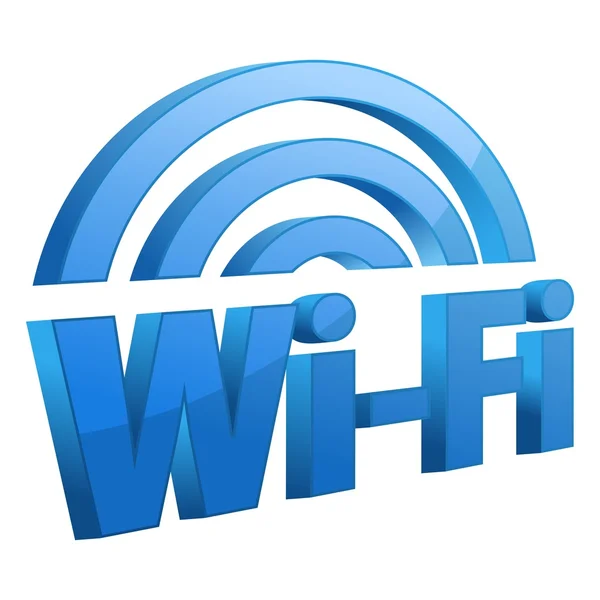 Ícone wifi azul —  Vetores de Stock