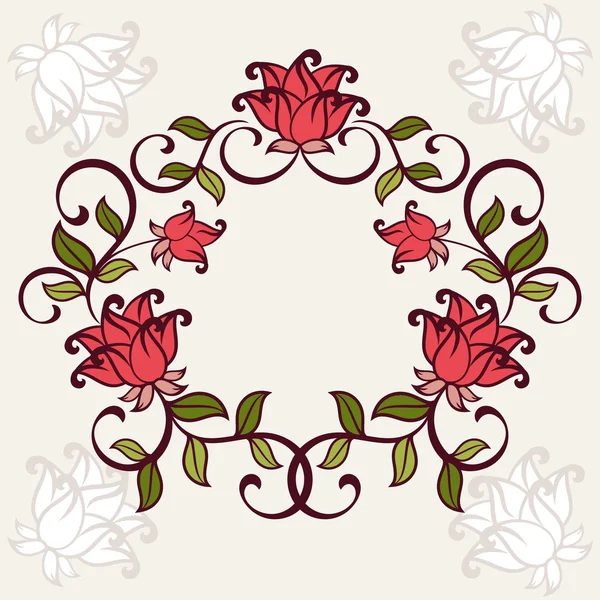 Marco floral . — Vector de stock