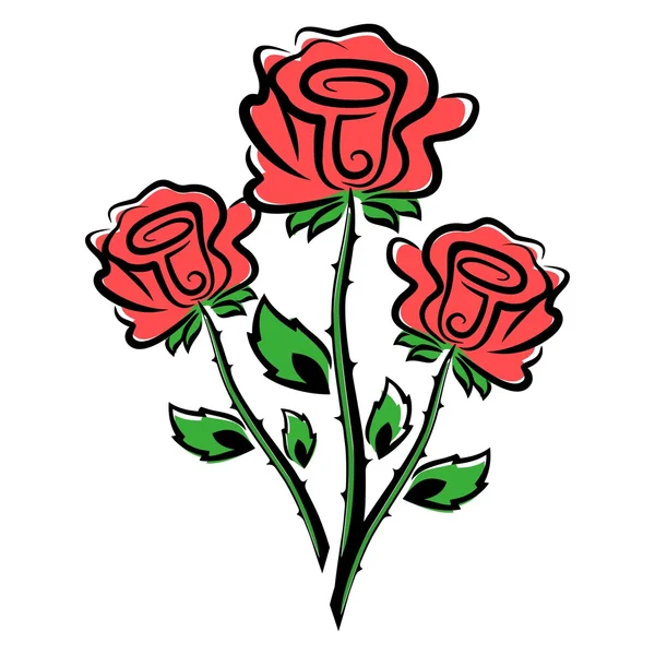 Fleur rose abstraite . — Image vectorielle