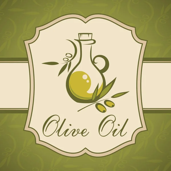 Olive oil. Vintage label. — Stock Vector