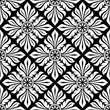 Çiçek elementleriyle kusursuz desen.