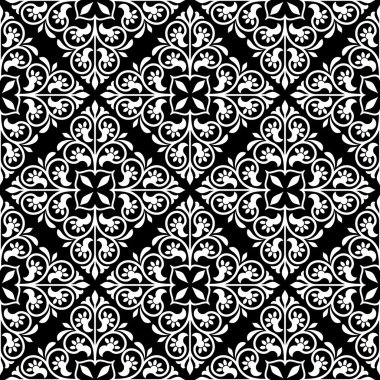 Çiçek elementleriyle kusursuz desen.