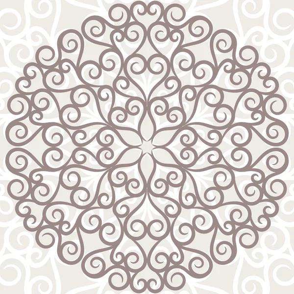 Ornamental round lace — Stock Vector