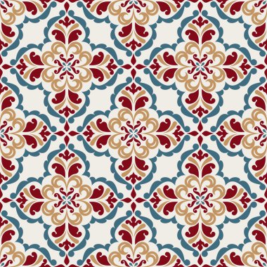 Çiçek elementleriyle kusursuz desen.