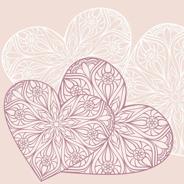 Fondo con corazones — Vector de stock