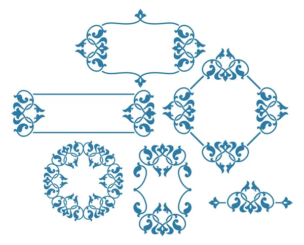 Zestaw zabytkowych ram. — Wektor stockowy