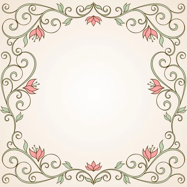 Floral greeting card. — Stock Vector