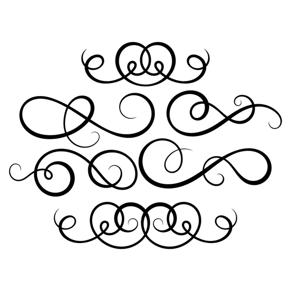 Kalligrafische decoratieve elementen. — Stockvector