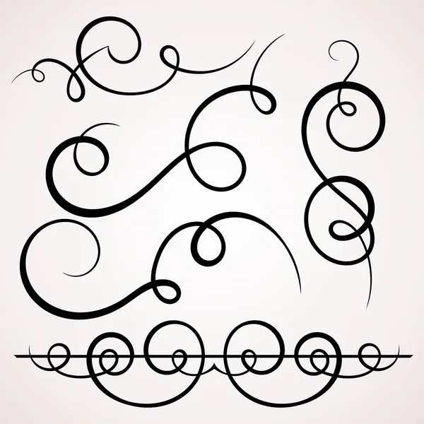 Calligraphic decorative elements. — Stock Vector
