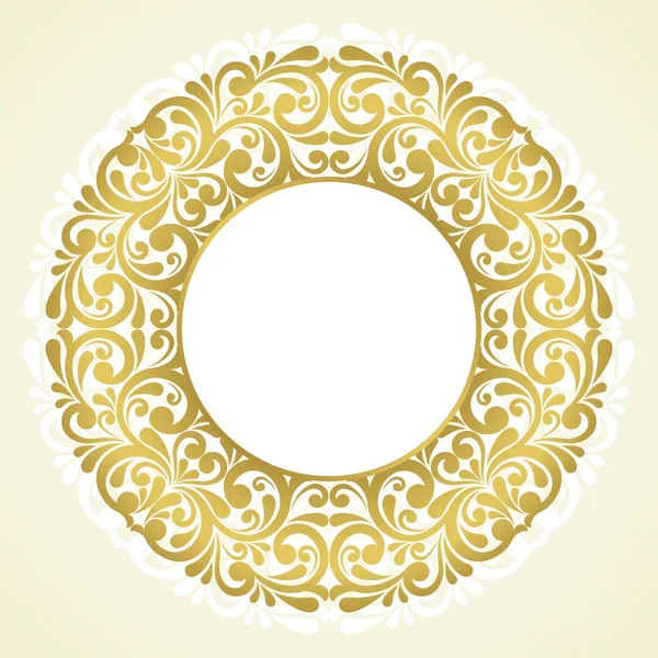 Cadre floral rond. — Image vectorielle