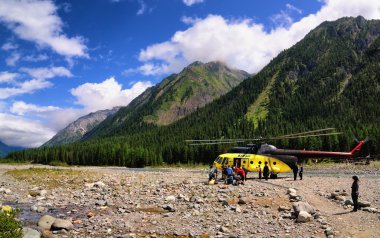 shumak kaynakları helikopterle kalkış