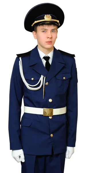 Teen student of military school — Stock Photo, Image