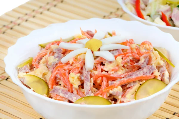Koreaanse wortel salade met Stockfoto