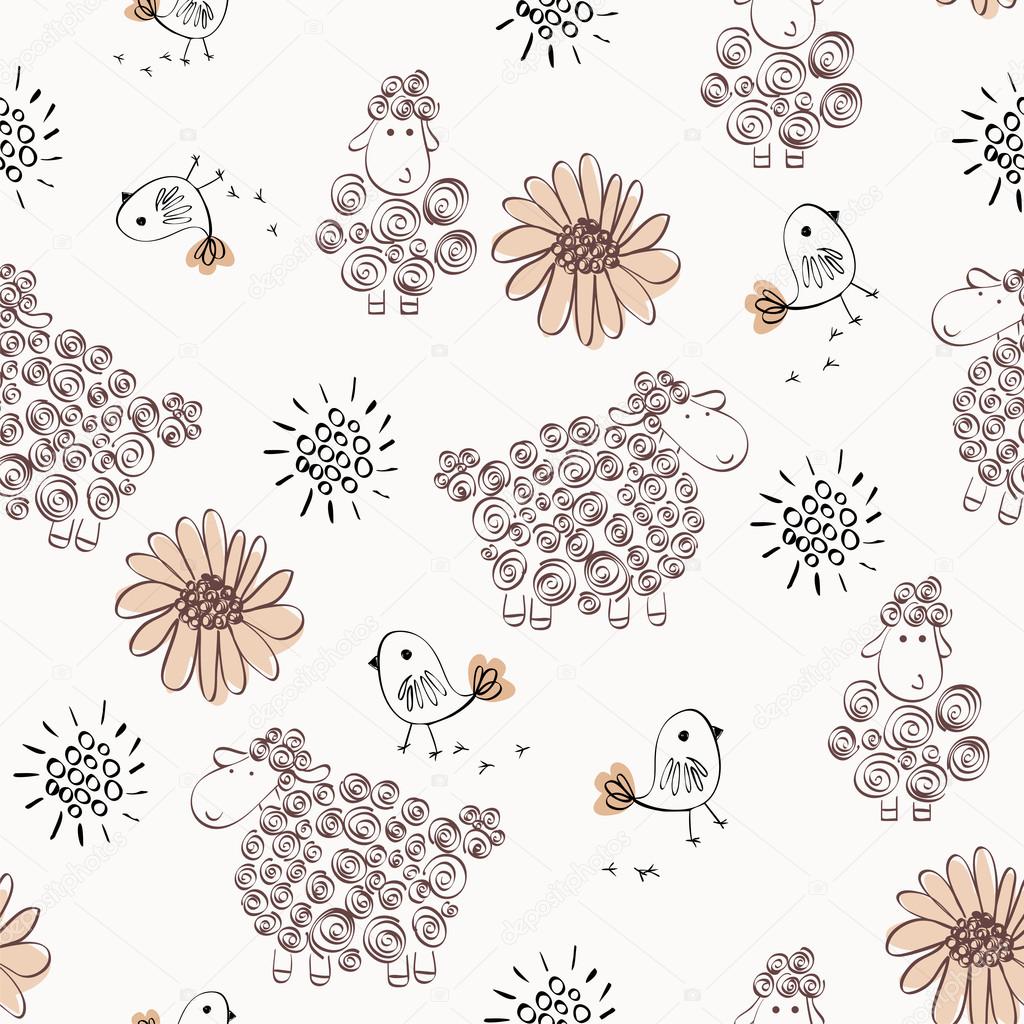 Doodle seamless pattern