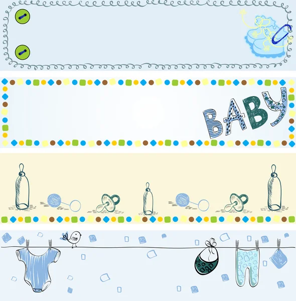 Baby's banners — Stockvector