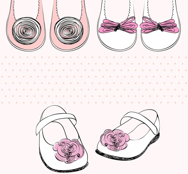 Zapatos para niñas — Archivo Imágenes Vectoriales