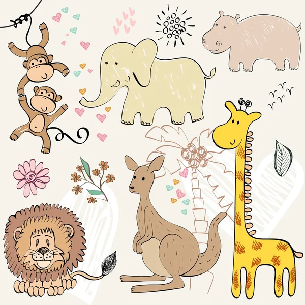 Baby animals — Stock Vector