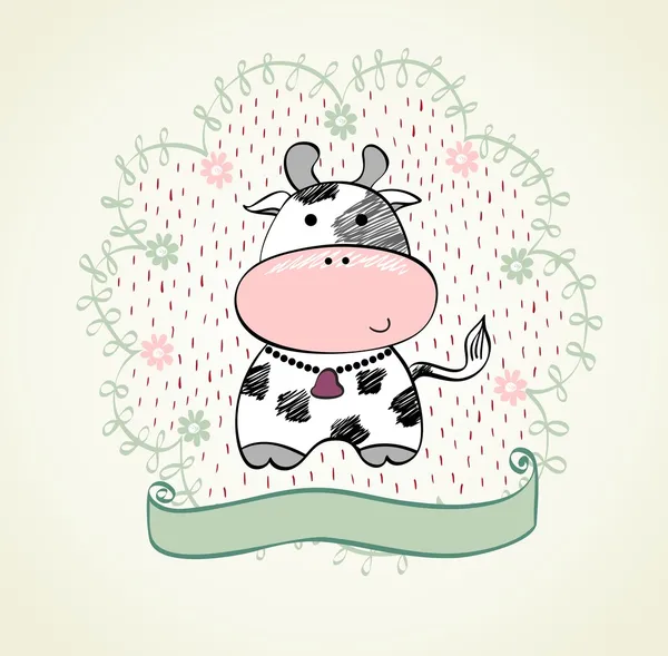 Jolie vache — Image vectorielle