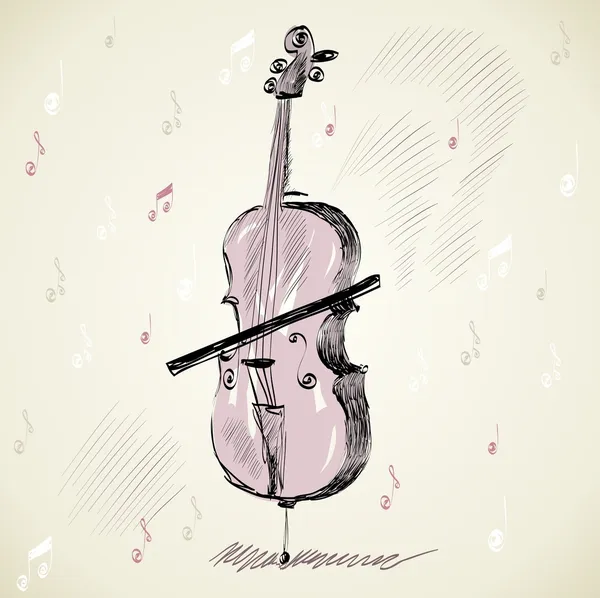 小提琴手 — 图库矢量图片