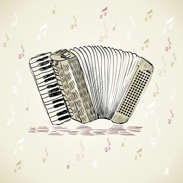 Accordion — Stock Vector