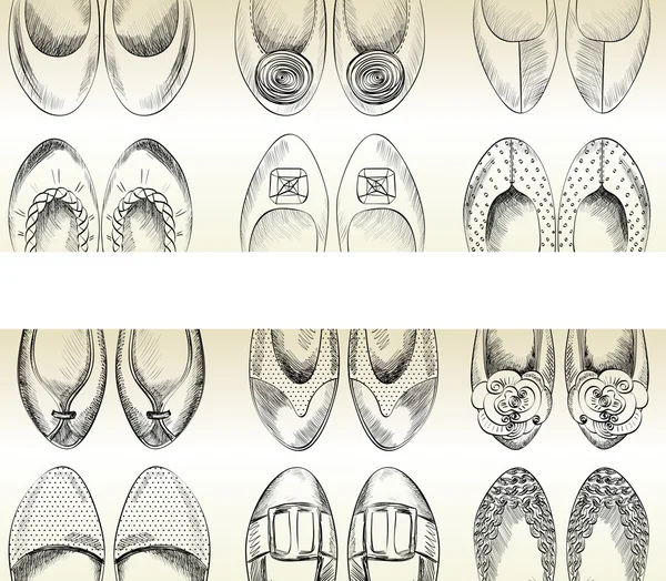 Zapatos de moda — Vector de stock