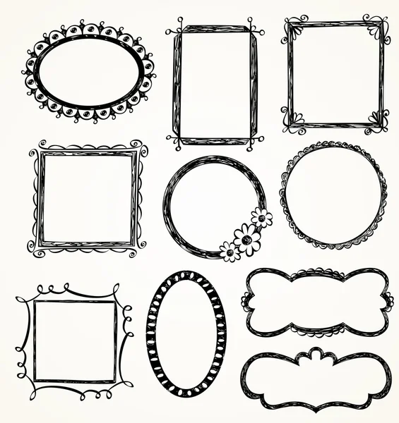 Doodle Frames — Stock Vector
