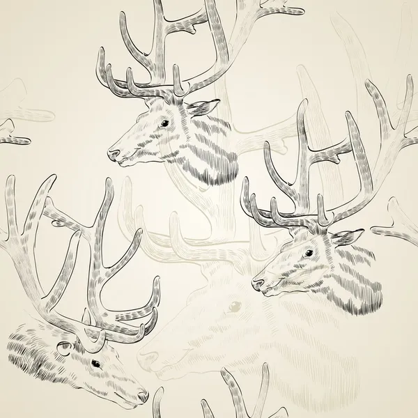 Ескіз оленів — стоковий вектор