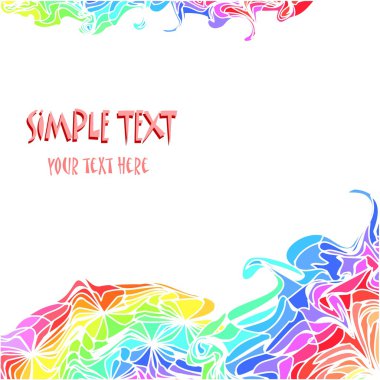 ? olorful arka plan ile basit metin