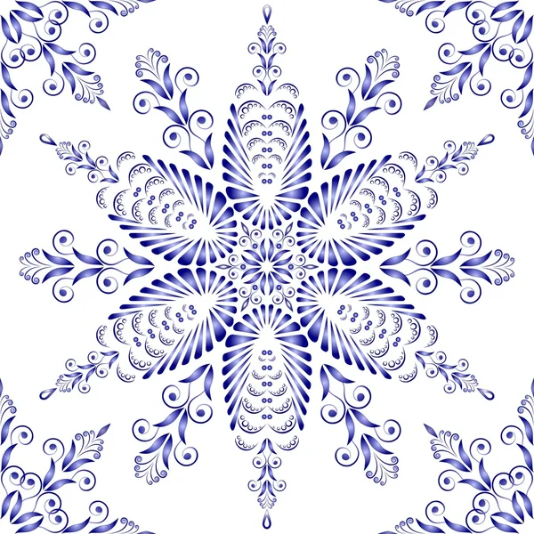 Krásná modrá vzor. bezešvé. 3 — Stockový vektor