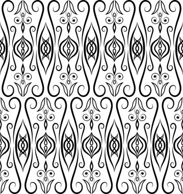 Doğu seamless modeli. siyah ve beyaz