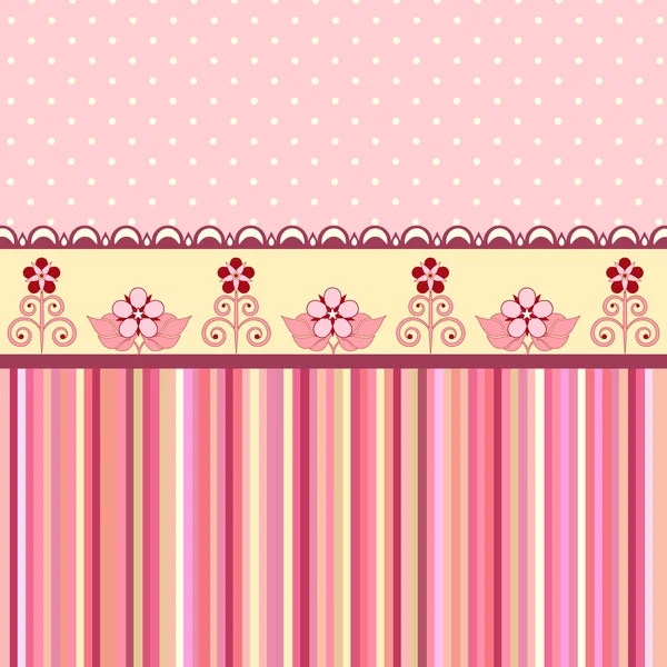 Vintage romantic background. Pink colors. Valentine day — Stock Vector