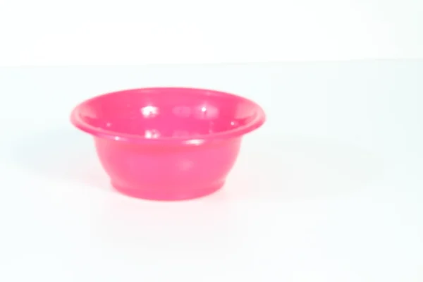 Růžová plastová miska — Stock fotografie