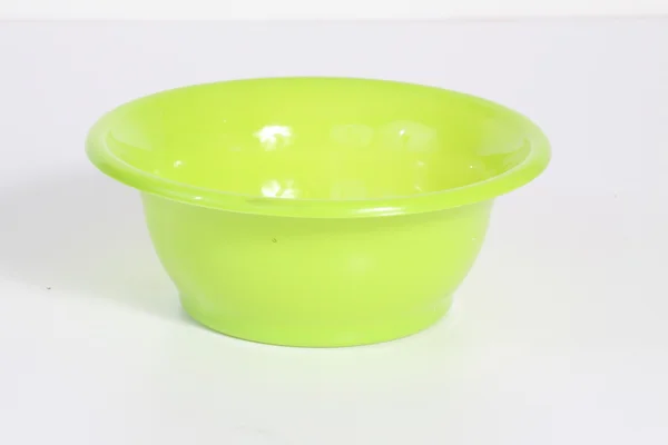 Groen plastic kom — Stockfoto