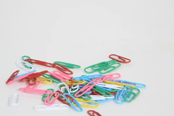 Gekleurd papier-clips — Stockfoto