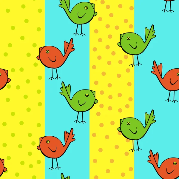 Oiseaux drôles — Image vectorielle