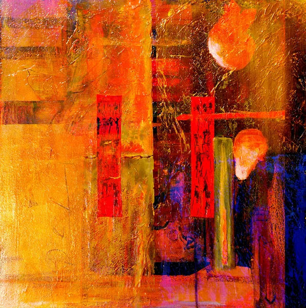 Soyut yağlı boya resim