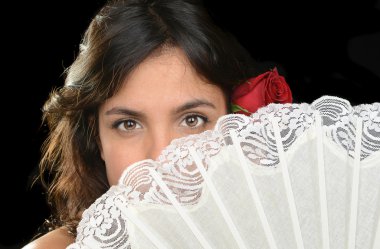 mutlu bir Latin kadın