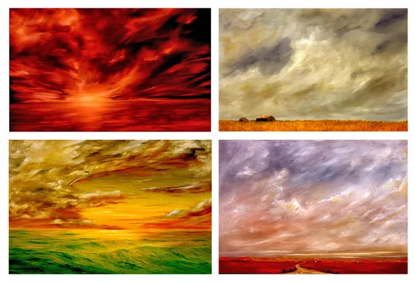 Four landscapes — Stock Photo, Image