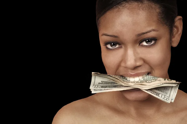 Greedy Woman — Stock Photo, Image