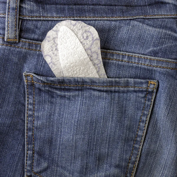 Pantyliner e jeans — Fotografia de Stock