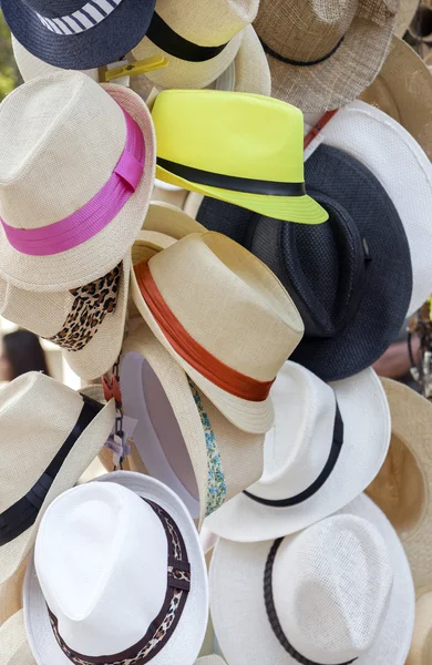 Summer hats for sell — Stock Photo, Image