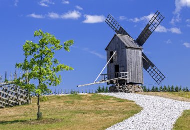 Wooden windmill  clipart