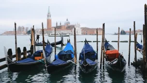 Venetië Italië November 2021 Traditioneel Klassiek Uitzicht Lagune Van Venetië — Stockvideo