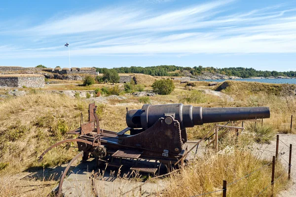 Old Artillery Point Sea Defence Fortress Suomenlinna Island Helsinki Finland — Fotografia de Stock
