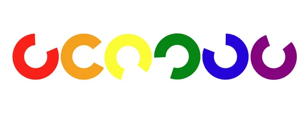 Geometric Graphic Design Shape Lgbt Pride Rainbow Colors Isolated Minimalist —  Fotos de Stock
